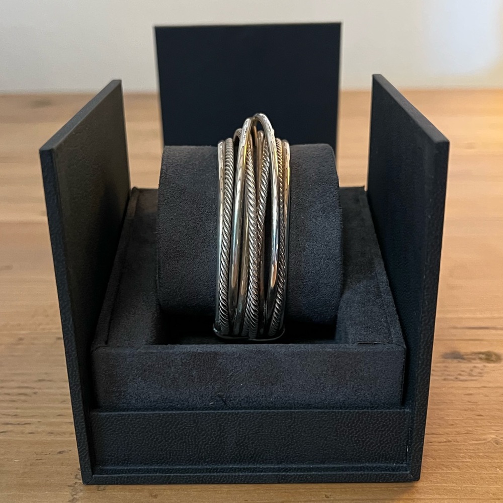 David Yurman Crossover Cuff bracelet sterling silver with box